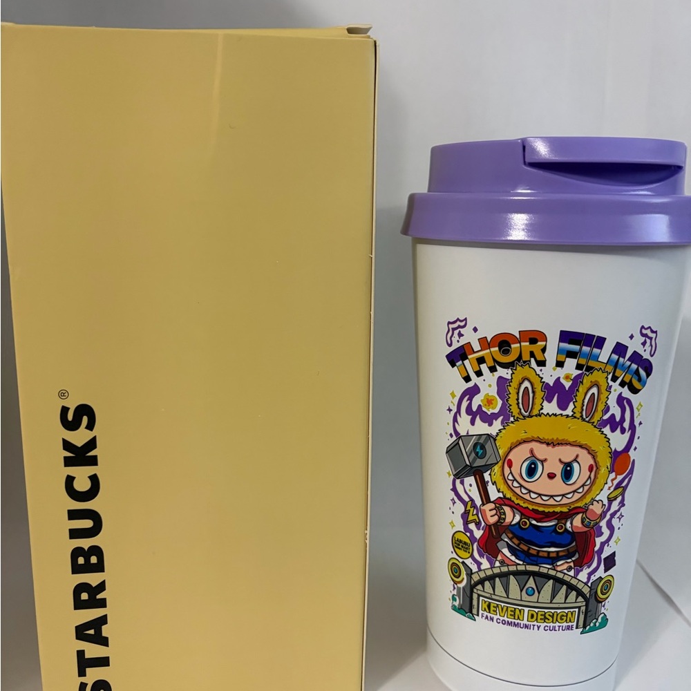 Starbucks labubu with Lavender Lid
